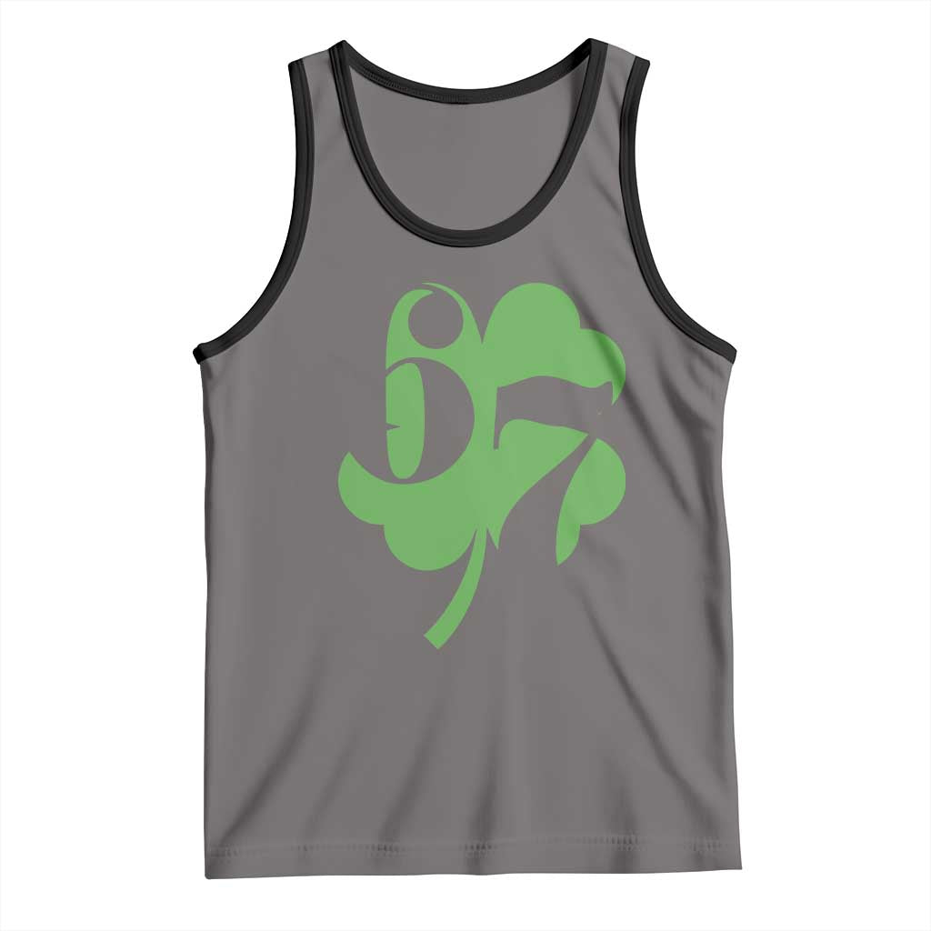 Funny St Patricks Day 67 Six Seven Meme Shamrock Tank Top TS11 Deep Heather Black Print Your Wear