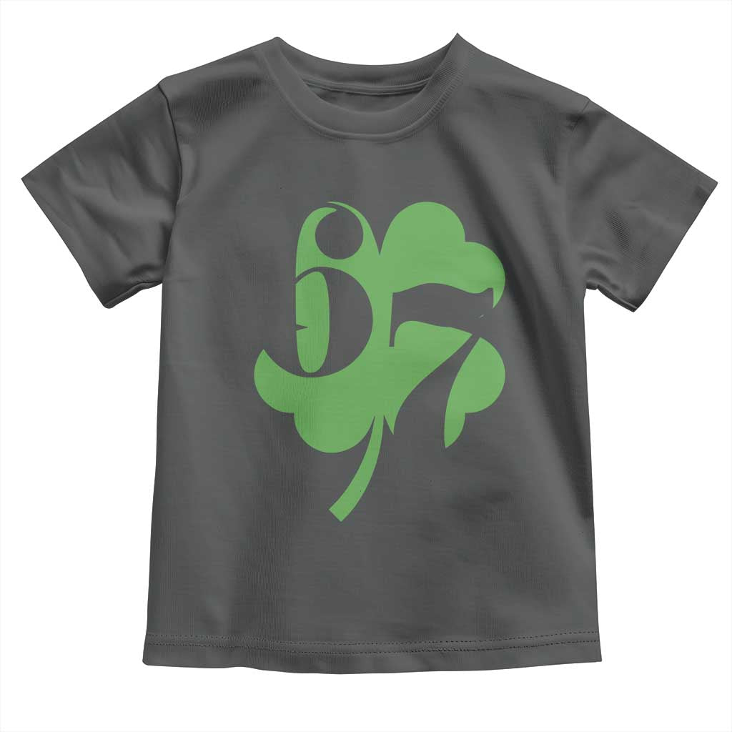 Funny St Patricks Day 67 Six Seven Meme Shamrock Toddler T Shirt TS11 Dark Heather Print Your Wear