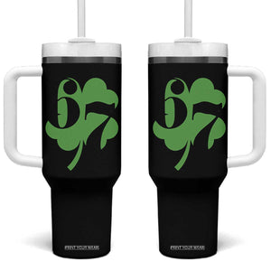 Funny St Patricks Day 67 Six Seven Meme Shamrock Tumbler With Handle TS11 One Size: 40 oz Black Print Your Wear
