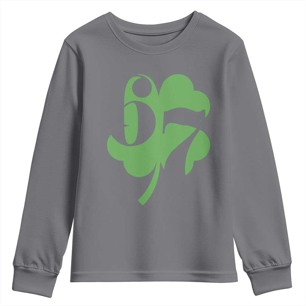 Funny St Patricks Day 67 Six Seven Meme Shamrock Youth Sweatshirt TS11 Charcoal Print Your Wear