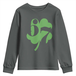 Funny St Patricks Day 67 Six Seven Meme Shamrock Youth Sweatshirt TS11 Dark Heather Print Your Wear