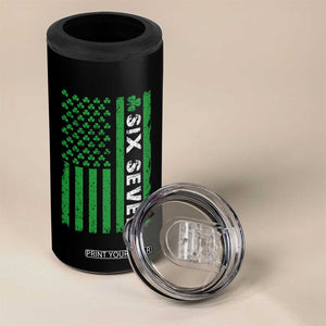 Six Seven 67 St Patricks Day Shamrock Vintage American Flag 4 in 1 Can Cooler Tumbler TS11 Print Your Wear