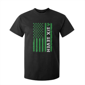 Six Seven 67 St Patricks Day Shamrock Vintage American Flag T Shirt For Kid TS11 Black Print Your Wear