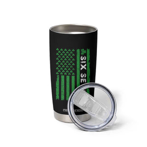 Six Seven 67 St Patricks Day Shamrock Vintage American Flag Tumbler Cup TS11 Print Your Wear