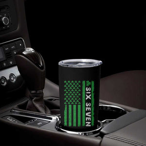 Six Seven 67 St Patricks Day Shamrock Vintage American Flag Tumbler Cup TS11 Print Your Wear