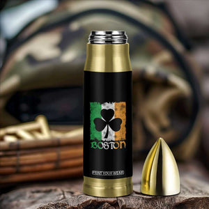Boston St Patricks Day Bullet Tumbler Distressed Shamrock Vintage Irish Flag TS11 Print Your Wear