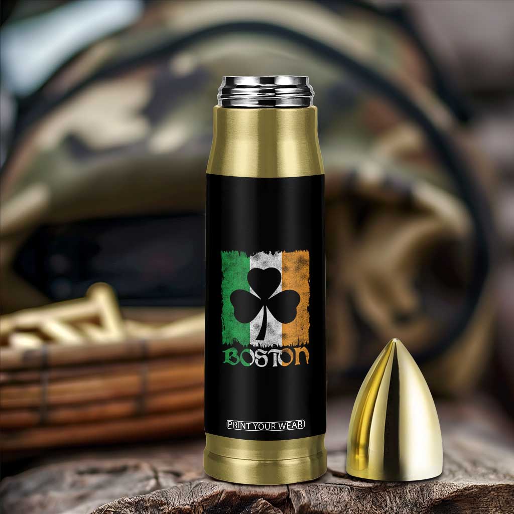 Boston St Patricks Day Bullet Tumbler Distressed Shamrock Vintage Irish Flag TS11 Print Your Wear