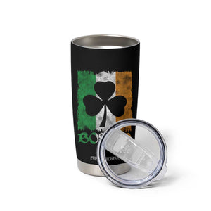 Boston St Patricks Day Tumbler Cup Distressed Shamrock Vintage Irish Flag TS11 Print Your Wear