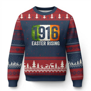 Ireland Easter Rising 1916 Ugly Christmas Sweater Irish Rebellion Vintage Flag TS11 Navy Red Print Your Wear