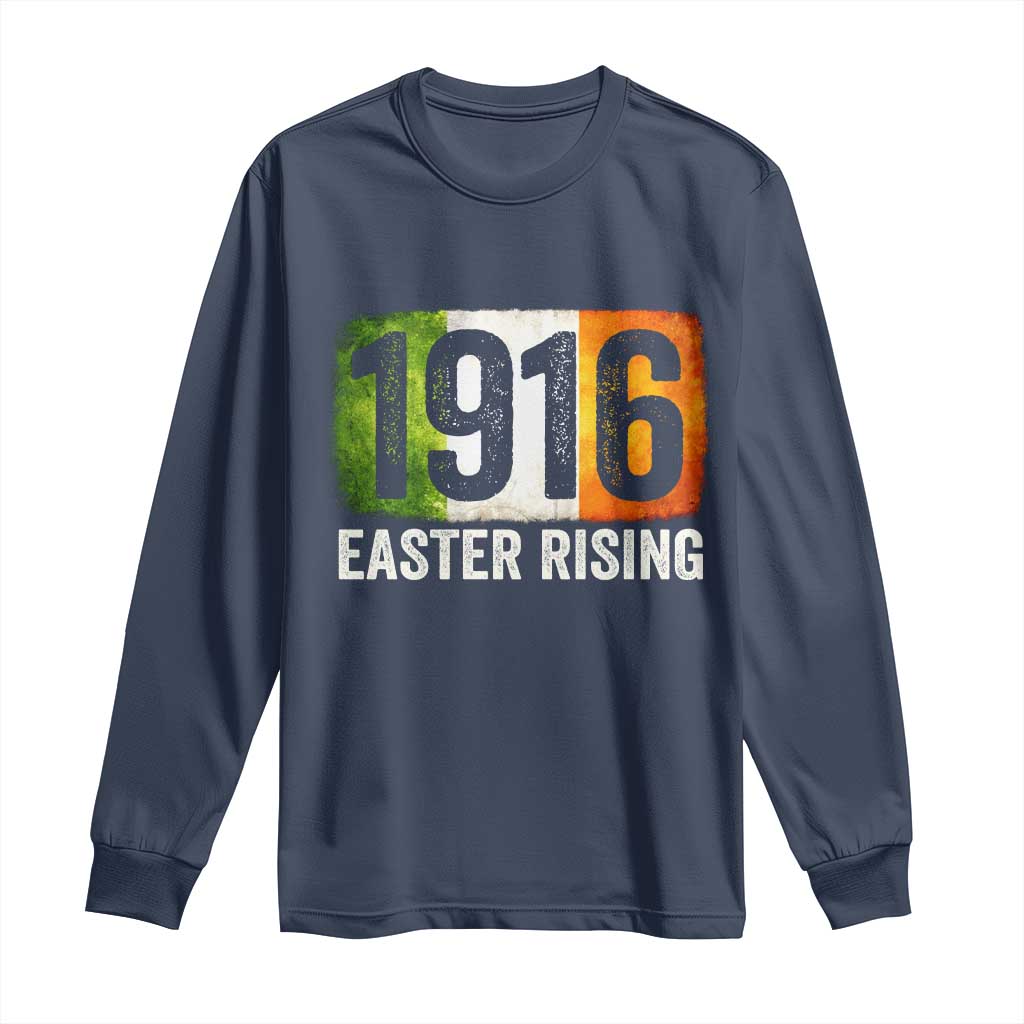 Ireland Easter Rising 1916 Long Sleeve Shirt Irish Rebellion Vintage Flag TS11 Navy Print Your Wear