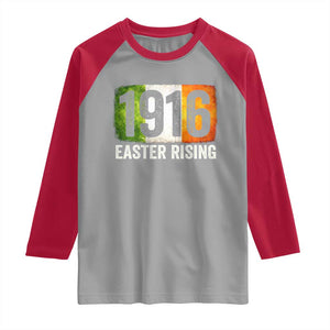 Ireland Easter Rising 1916 Raglan Shirt Irish Rebellion Vintage Flag TS11 Sport Gray Red Print Your Wear