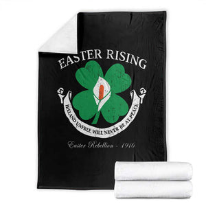 Easter Rising Throw Blanket Ireland Unfree Will Never Be At Peace 1916 Irish Rebellions TS11 Black Print Your Wear