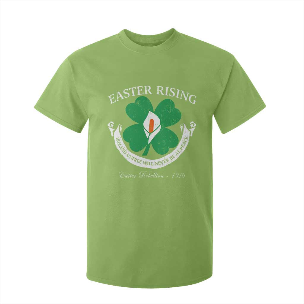 Easter Rising T Shirt For Kid Ireland Unfree Will Never Be At Peace 1916 Irish Rebellions TS11 Lime Print Your Wear