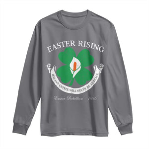 Easter Rising Long Sleeve Shirt Ireland Unfree Will Never Be At Peace 1916 Irish Rebellions TS11 Charcoal Print Your Wear