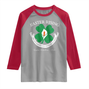 Easter Rising Raglan Shirt Ireland Unfree Will Never Be At Peace 1916 Irish Rebellions TS11 Sport Gray Red Print Your Wear