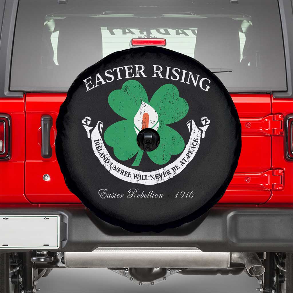Easter Rising Spare Tire Cover Ireland Unfree Will Never Be At Peace 1916 Irish Rebellions TS11 Black Print Your Wear