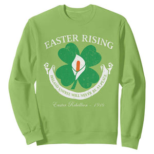 Easter Rising Sweatshirt Ireland Unfree Will Never Be At Peace 1916 Irish Rebellions TS11 Lime Print Your Wear
