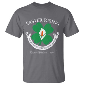 Easter Rising T Shirt Ireland Unfree Will Never Be At Peace 1916 Irish Rebellions TS11 Charcoal Print Your Wear