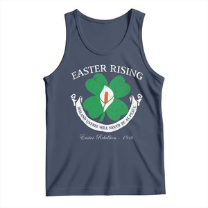 Easter Rising Tank Top Ireland Unfree Will Never Be At Peace 1916 Irish Rebellions TS11 Navy Print Your Wear