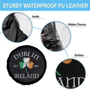 Dublin Ireland Est 988 Spare Tire Cover St Patricks Day Shamrock Leaf TS11 Print Your Wear