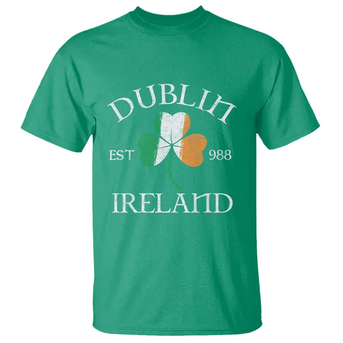 Dublin Ireland Est 988 T Shirt St Patricks Day Shamrock Leaf TS11 Irish Green Print Your Wear