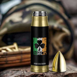 Dublin Ireland St Patricks Day Bullet Tumbler Distressed Shamrock Vintage Irish Flag TS11 Print Your Wear