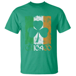 Chicago IL St Patricks Day T Shirt Distressed Shamrock Vintage Irish Flag TS11 Irish Green Print Your Wear