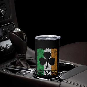 Chicago IL St Patricks Day Tumbler Cup Distressed Shamrock Vintage Irish Flag TS11 Print Your Wear