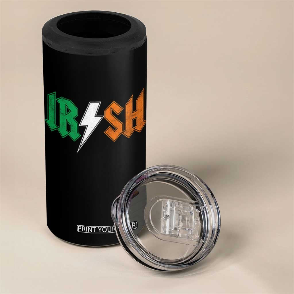 Funny Irish Rocker St Patricks Day Lightning Bolt Rock Music Lover 4 in 1 Can Cooler Tumbler TS11 Print Your Wear