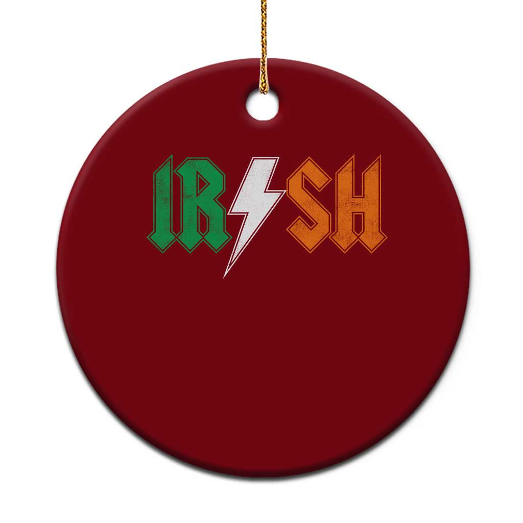 Funny Irish Rocker St Patricks Day Lightning Bolt Rock Music Lover Ceramic Ornament TS11 1pc Red Print Your Wear