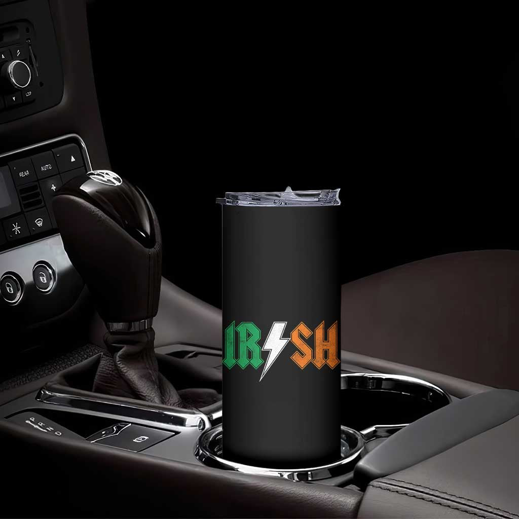 Funny Irish Rocker St Patricks Day Lightning Bolt Rock Music Lover Skinny Tumbler TS11 Print Your Wear