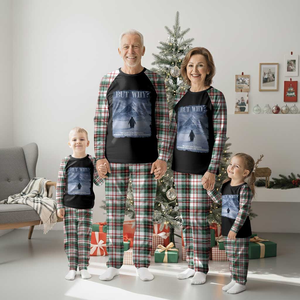 We Saw Him Heading Straight Towards The Mountain But Why Nihilist Penguin Plaid Pajama Set TS11 Christmas Plaid Print Your Wear