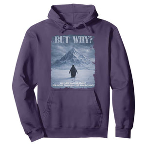 We Saw Him Heading Straight Towards The Mountain But Why Nihilist Penguin Hoodie TS11 Purple Print Your Wear