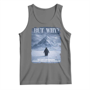 We Saw Him Heading Straight Towards The Mountain But Why Nihilist Penguin Tank Top TS11 Black Heather Print Your Wear