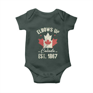 Elbows Up Canada EST 1867 Baby Onesie True North Strong and Free Proud Canadian Maple Leaf TS11 Print Your Wear
