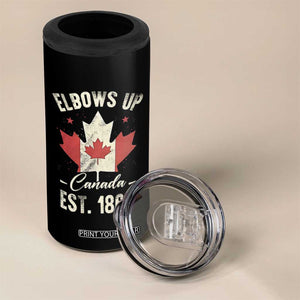 Elbows Up Canada EST 1867 4 in 1 Can Cooler Tumbler True North Strong and Free Proud Canadian Maple Leaf TS11 Print Your Wear