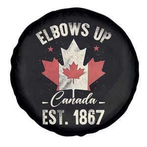 Elbows Up Canada EST 1867 Spare Tire Cover True North Strong and Free Proud Canadian Maple Leaf TS11 Print Your Wear