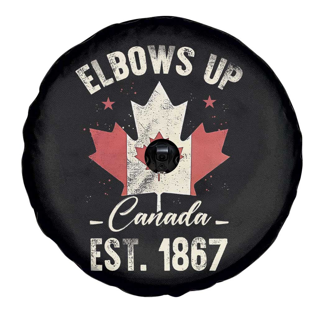 Elbows Up Canada EST 1867 Spare Tire Cover True North Strong and Free Proud Canadian Maple Leaf TS11 Print Your Wear