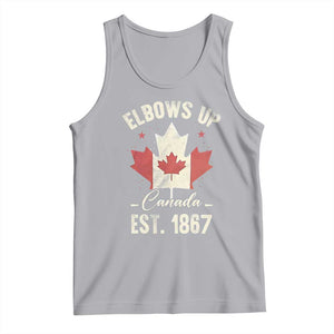 Elbows Up Canada EST 1867 Tank Top True North Strong and Free Proud Canadian Maple Leaf TS11 Athletic Heather Print Your Wear