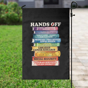Hands Off Garden Flag Social Security And Medicare Protest Colorful Books TS11 Print Your Wear
