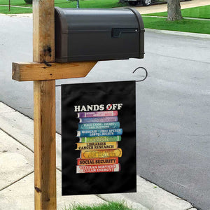 Hands Off Garden Flag Social Security And Medicare Protest Colorful Books TS11 Print Your Wear
