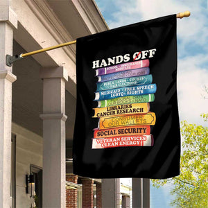 Hands Off Garden Flag Social Security And Medicare Protest Colorful Books TS11 Print Your Wear