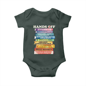 Hands Off Baby Onesie Social Security And Medicare Protest Colorful Books TS11 Print Your Wear
