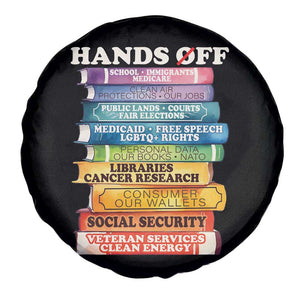 Hands Off Spare Tire Cover Social Security And Medicare Protest Colorful Books TS11 Print Your Wear