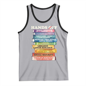 Hands Off Tank Top Social Security And Medicare Protest Colorful Books TS11 Athletic Heather Black Print Your Wear