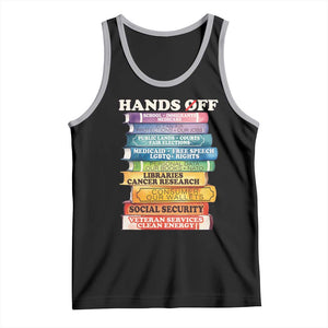 Hands Off Tank Top Social Security And Medicare Protest Colorful Books TS11 Black Athletic Heather Print Your Wear