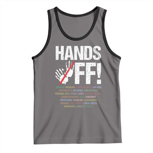 Hands Off Tank Top Social Security And Medicare Protest Vintage Hand Print TS11 Deep Heather Black Print Your Wear