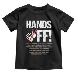 Hands Off Toddler T Shirt Social Security And Medicare Protest Vintage Hand Print TS11 Black Print Your Wear