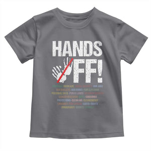 Hands Off Toddler T Shirt Social Security And Medicare Protest Vintage Hand Print TS11 Charcoal Print Your Wear