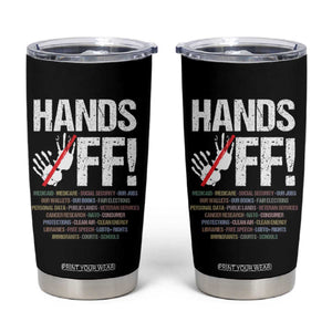 Hands Off Tumbler Cup Social Security And Medicare Protest Vintage Hand Print TS11 Black Print Your Wear